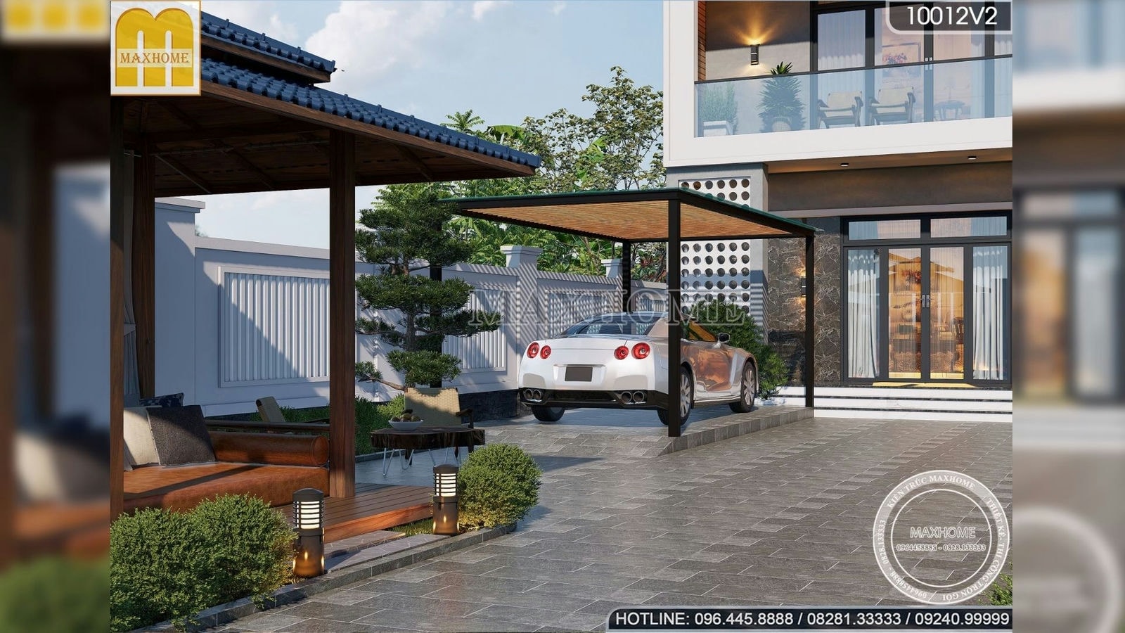1,2 tỷ trọn gói nhà 2 tầng mái Nhật hiện đại đẹp nhất 2023 của Maxhome I MH01527