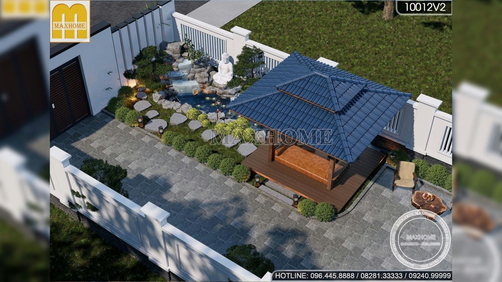 1,2 tỷ trọn gói nhà 2 tầng mái Nhật hiện đại đẹp nhất 2023 của Maxhome I MH01527