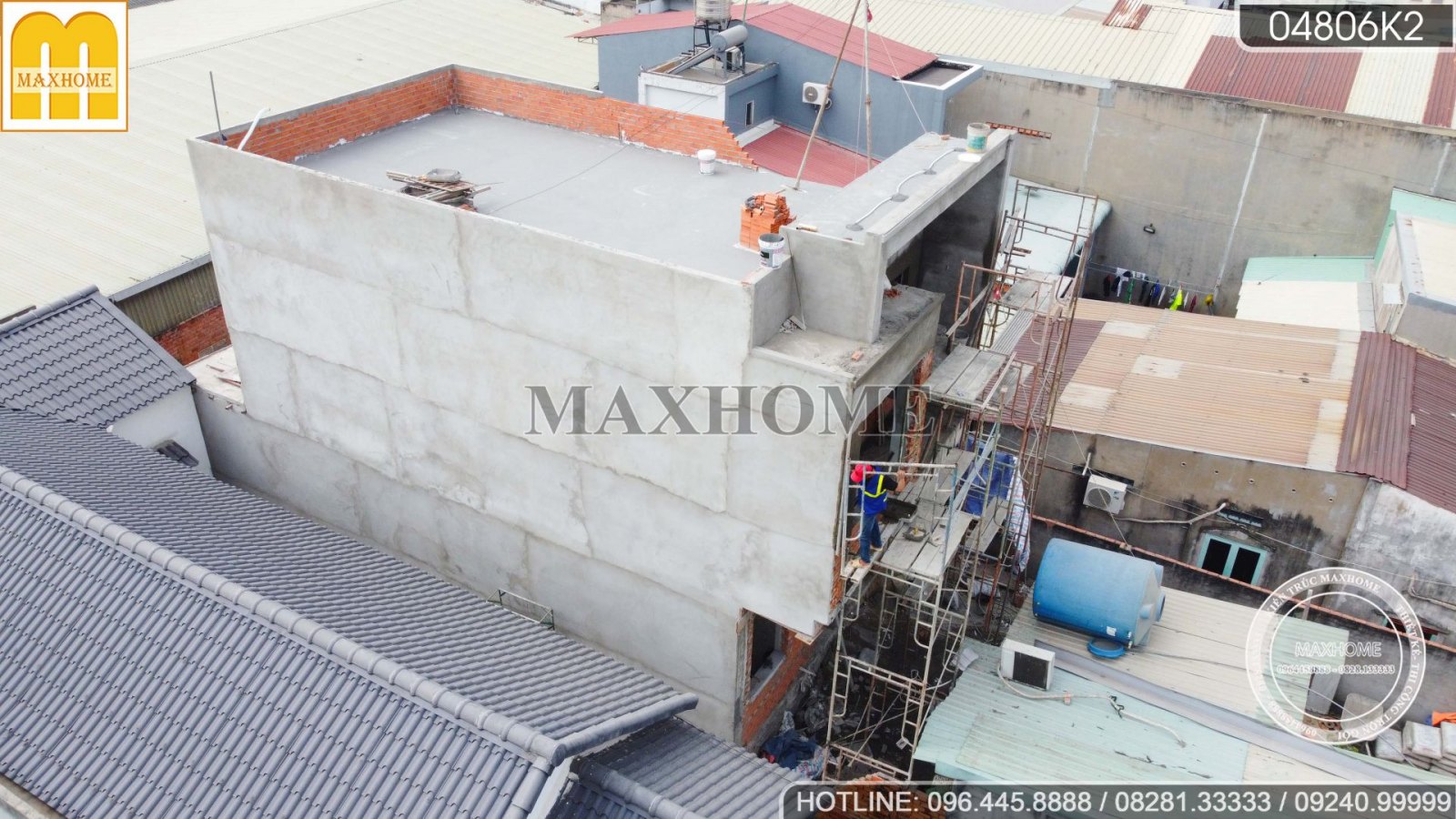 Cùng thanh tra Maxhome kiểm tra chất lượng phần thô nhà phố | MH02810