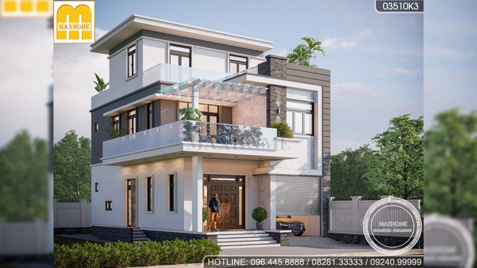 Nhà đẹp Vĩnh Long thi công trọn gói giá quá rẻ với 2 tầng 1 tum | MH02625