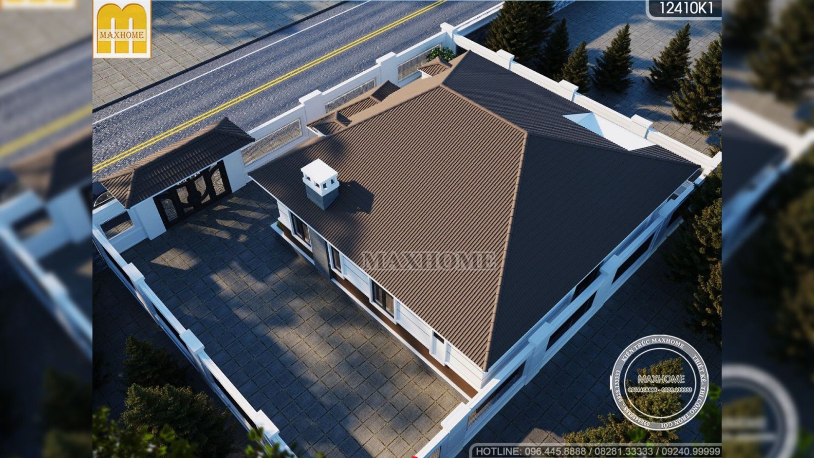 Thiết kế nhà mái Nhật 1 tầng 3 phòng ngủ tại Phú Thọ | MH02782