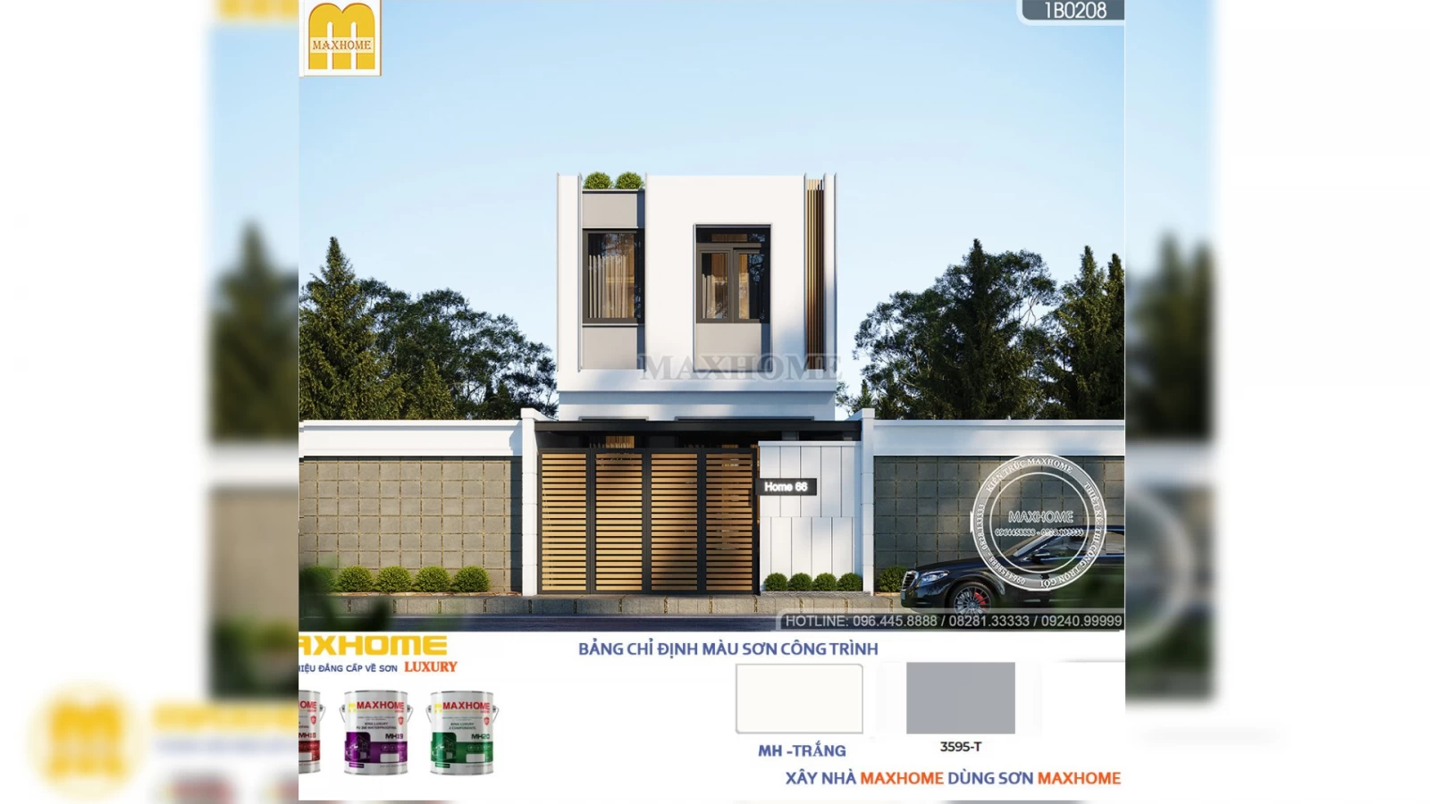 Mẫu nhà hiện đại 2 tầng đẹp tinh tế, tiện nghi, CHI PHÍ RẺ BẤT NGỜ | MH02962