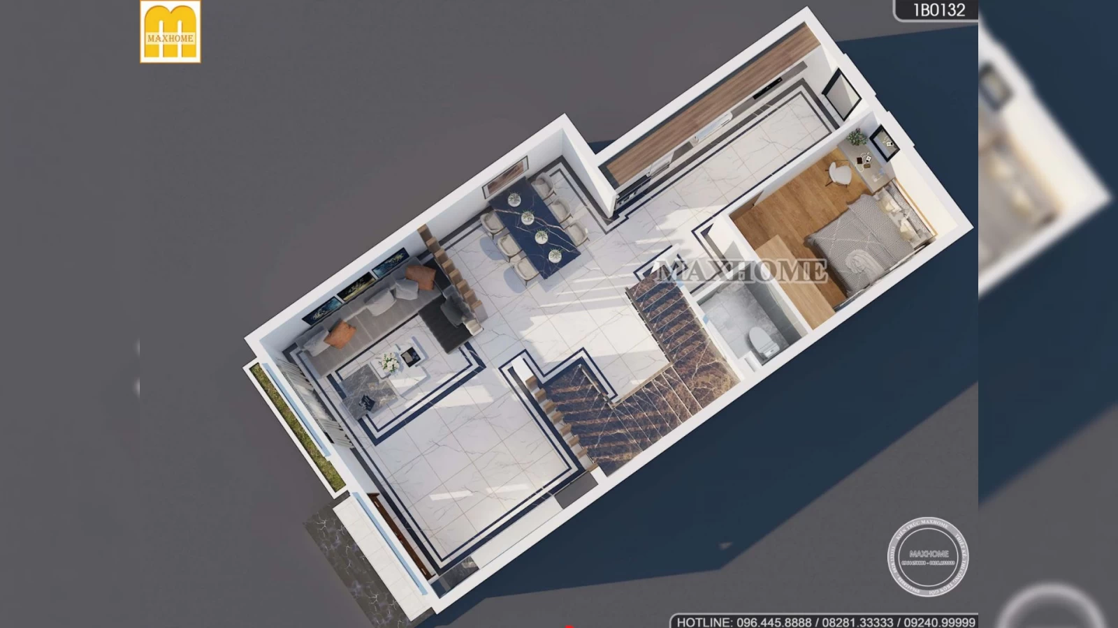 Mẫu nhà hiện đại 2 tầng với 3 phòng ngủ có mức chi phí giá rẻ | MH02845