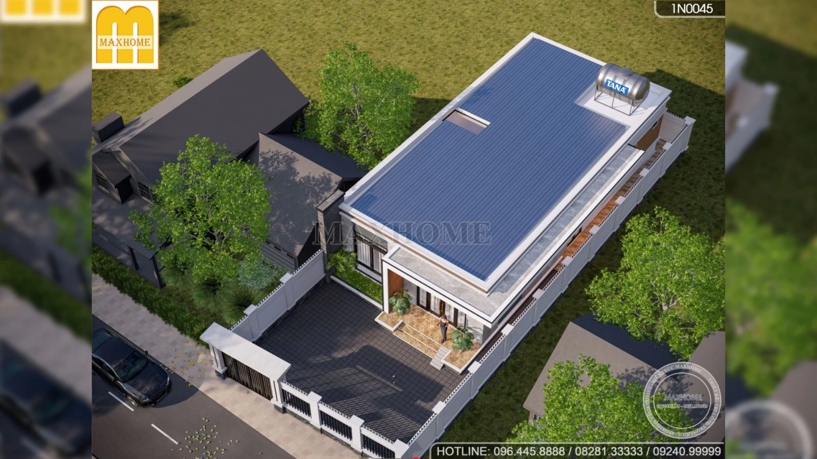 Mẫu nhà mái bằng 1 tầng hiện đại GIÁ RẺ thiết kế HOT 2024 | MH02772