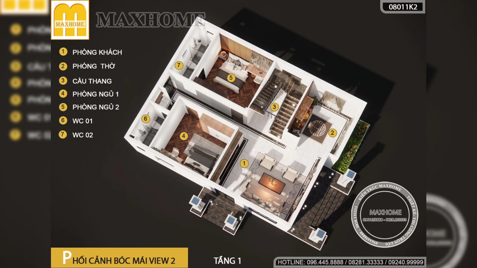 Nhà 2 tầng 5 phòng ngủ sở hữu bản thiết kế hiện đại, khoẻ khoắn | MH02655