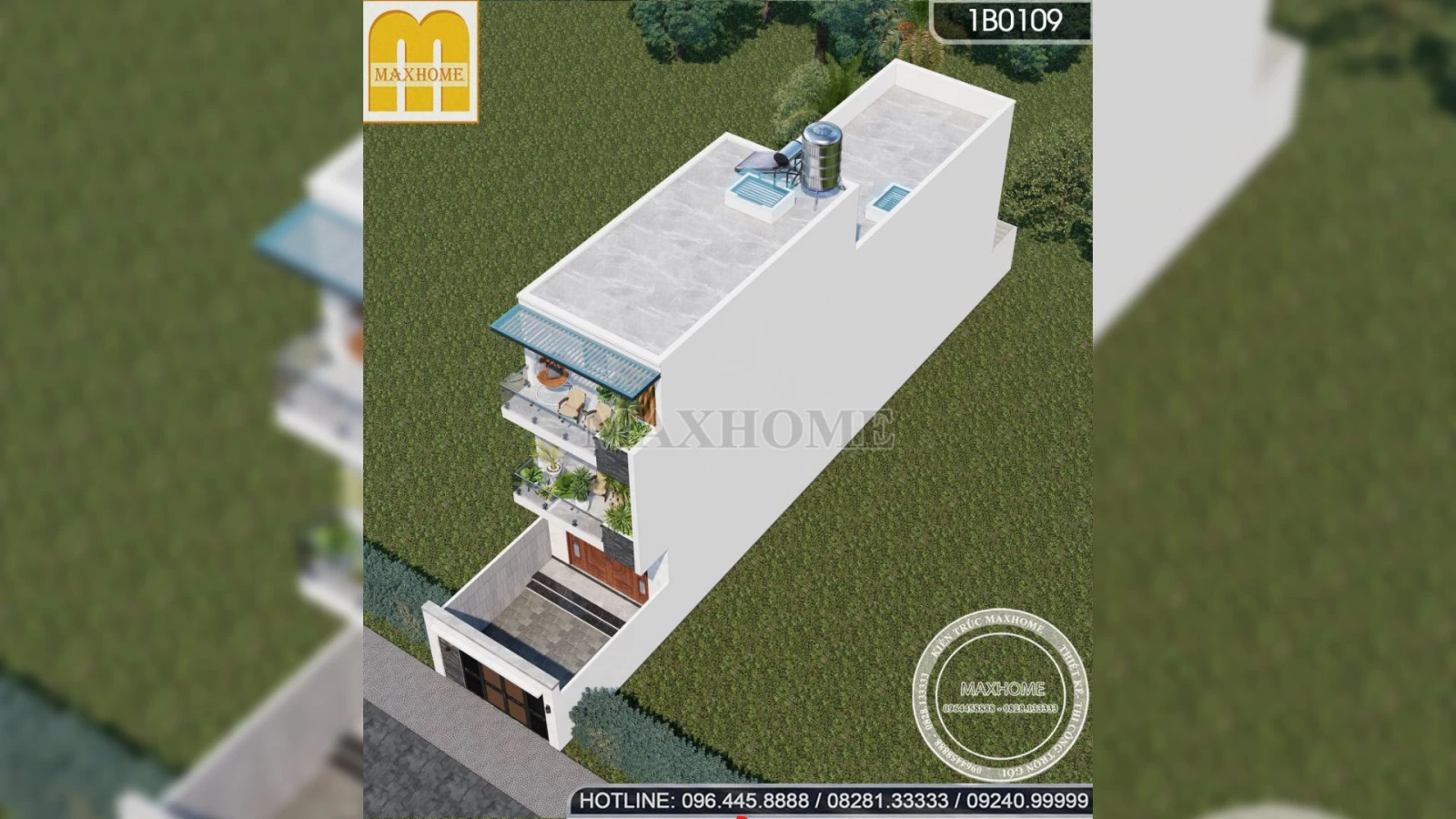 Ấn tượng nhà phố 3 tầng mặt tiền 5m hiện đại Full công năng | MH02973