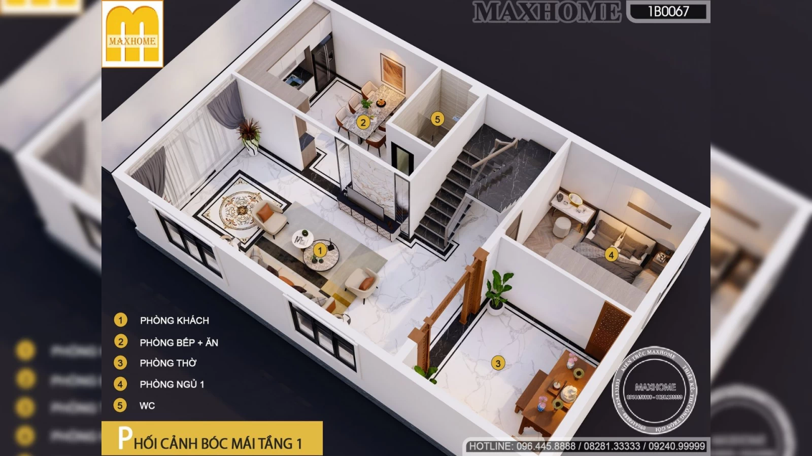 Căn nhà hiện đại 3 tầng 1 tum đẹp xuất sắc với chi phí rẻ bất ngờ | MH02971