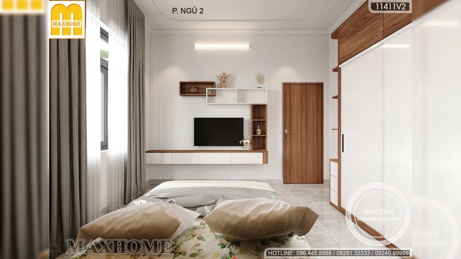 Khám phá full nội thất gỗ cho nhà mái Nhật 2 tầng hiện đại | MH02941
