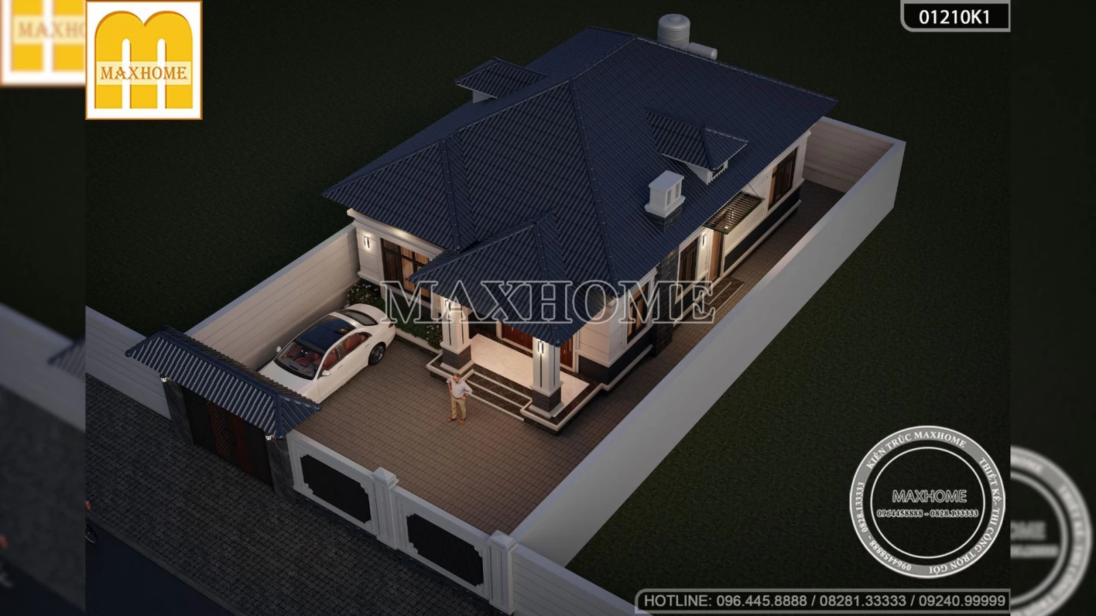 Maxhome thiết kế mẫu nhà cấp 4 mái Nhật đẹp tại Đông Triều | MH02717