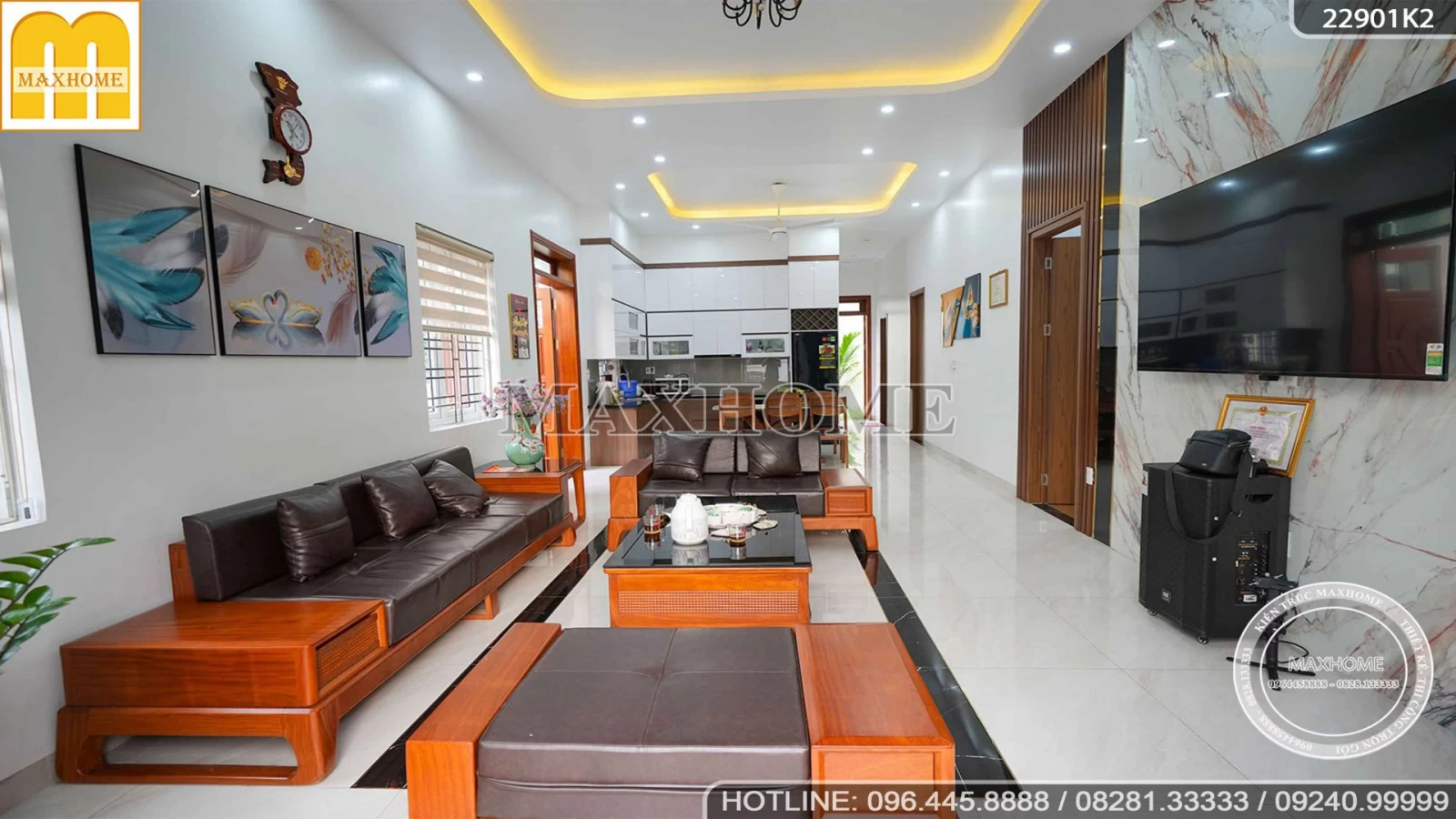 Ngắm nhìn trọn bộ nội thất hiện đại, sang trọng cho ngôi nhà vườn mái Thái | MH03015
