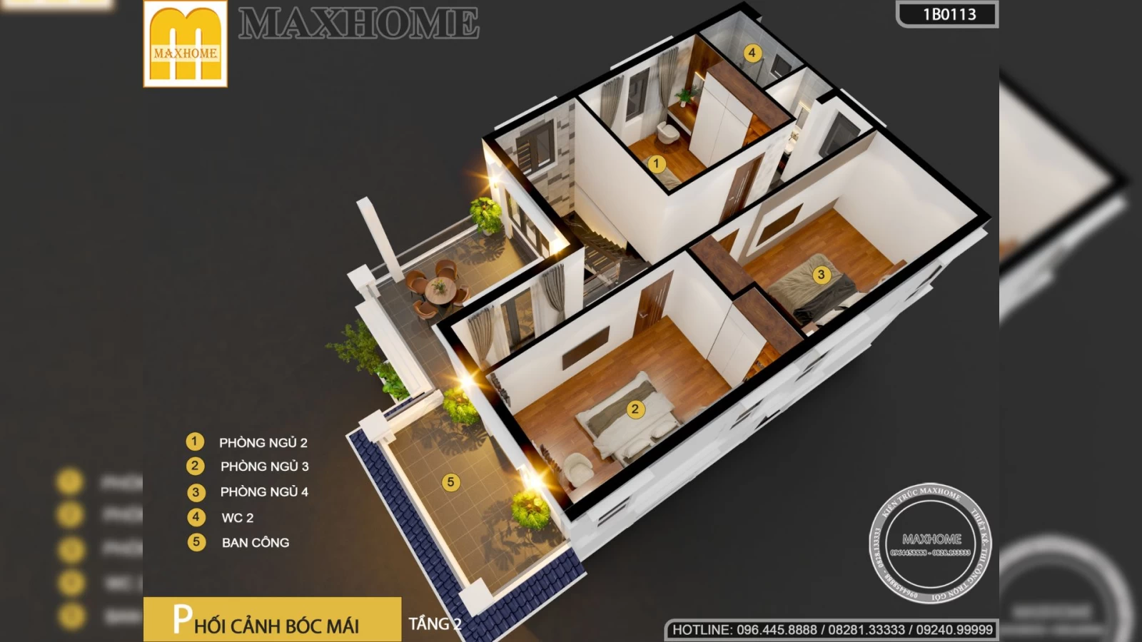 Nhà 2 tầng 9x14m 4 phòng ngủ phù hợp với gia đình đông người | MH02916