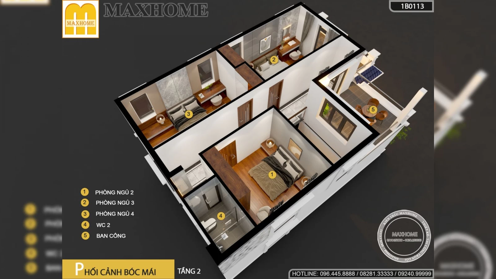 Nhà 2 tầng 9x14m 4 phòng ngủ phù hợp với gia đình đông người | MH02916