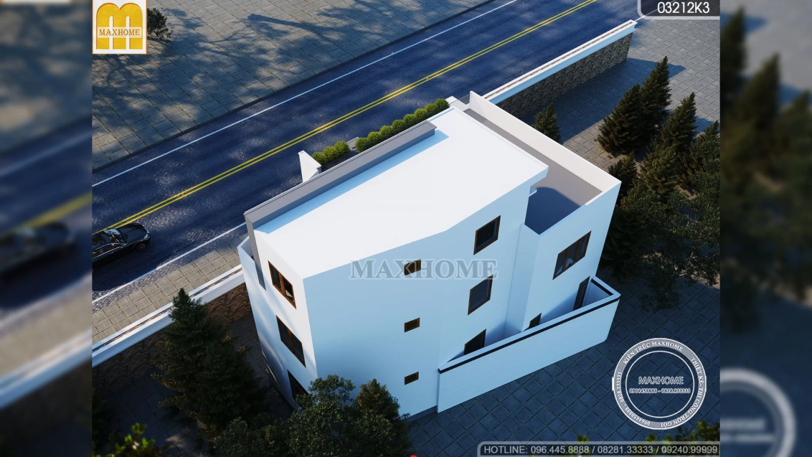 Quá xịn! Thiết kế Full công năng nhà mái bằng 2 tầng 1 tum | MH02829