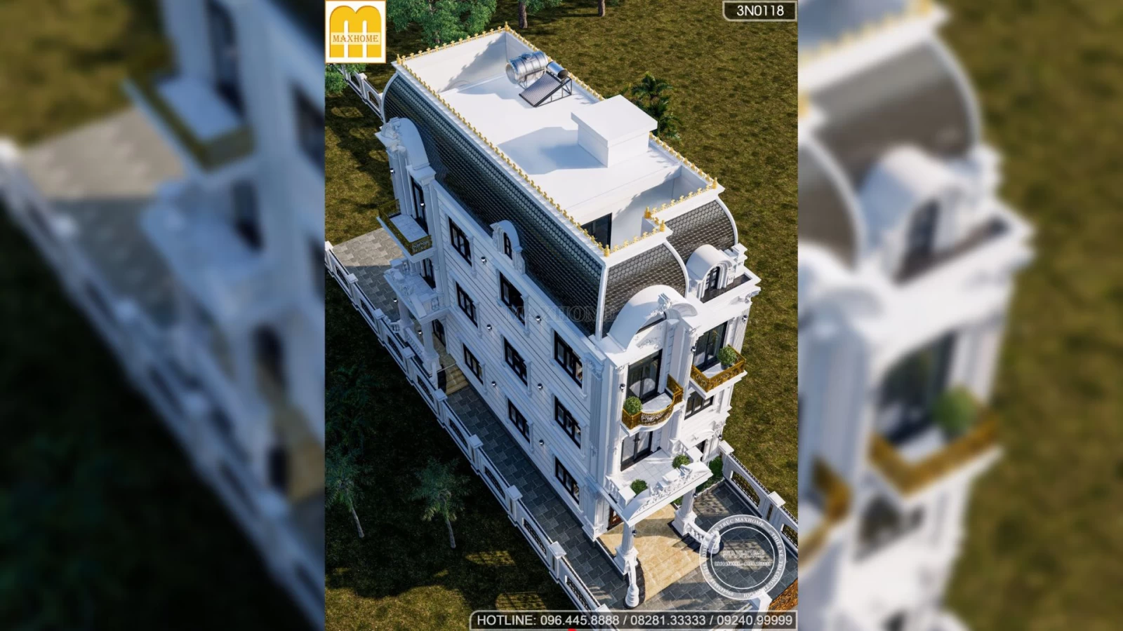 Siêu phẩm biệt thự tân cổ điển 3 tầng 1 tum mái Mansard tại Bạc Liêu | MH03082