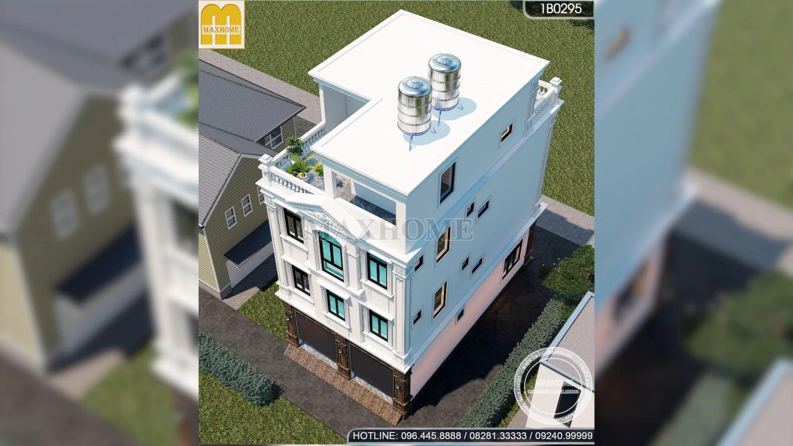 Biệt thự phố 4 tầng tân cổ điển 9 phòng ngủ SIÊU HOÀNH TRÁNG tại Hà Nội | MH03219