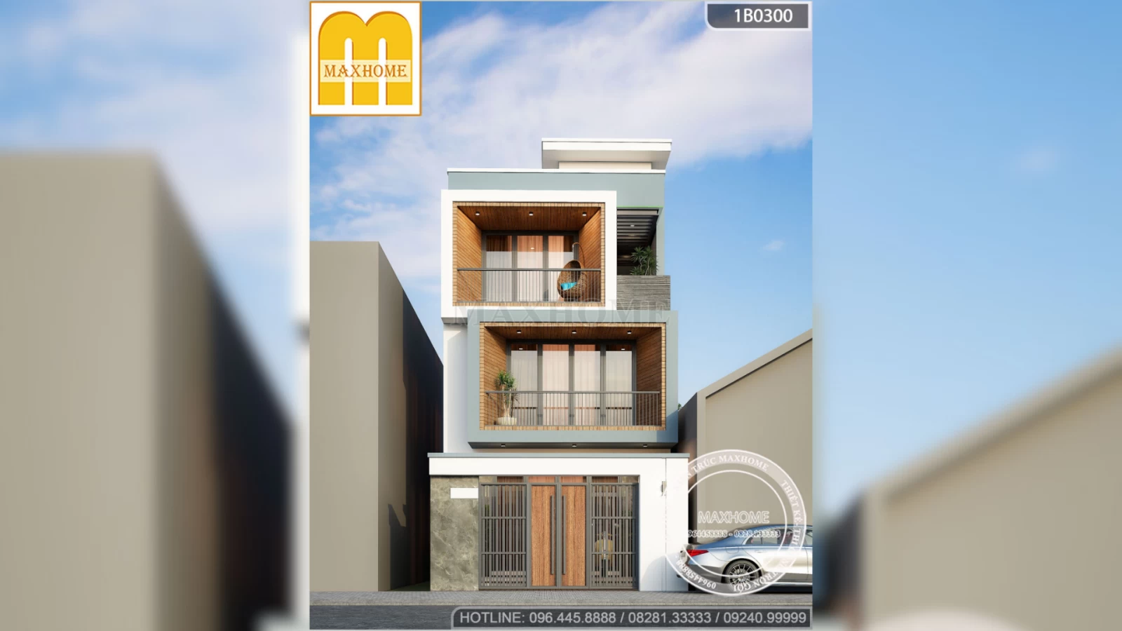MUA BẢN VẼ CÓ SẴN mẫu nhà phố 3 tầng 5 phòng ngủ siêu đẹp tiện nghi | MH03079