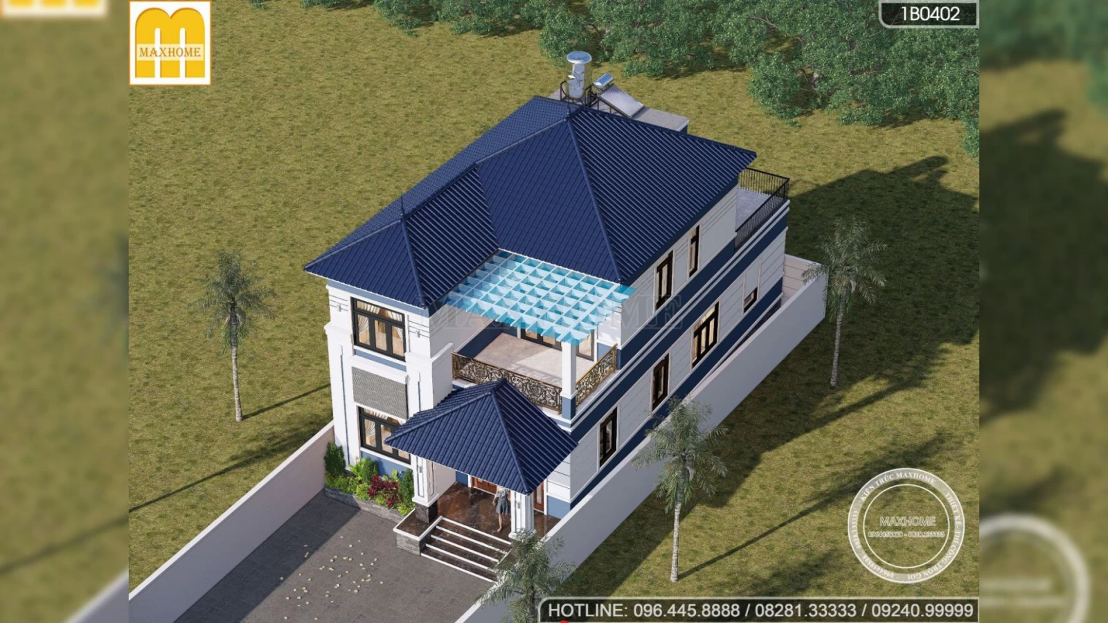Mua bản vẽ giá siêu rẻ nhà 2 tầng mái Nhật diện tích 207m2 | MH03119