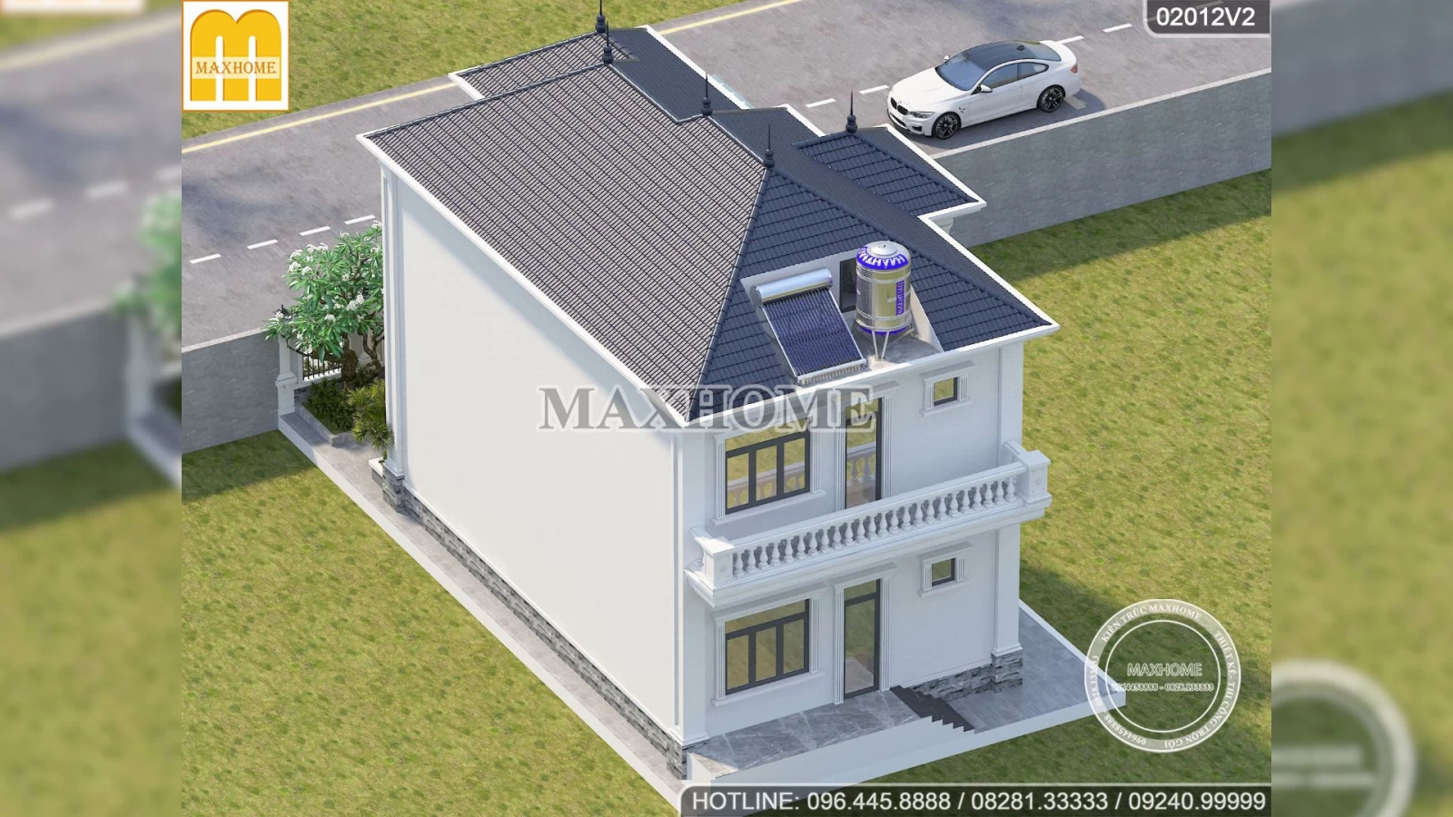 MUA BẢN VẼ nhà mái Nhật 2 tầng tân cổ điển siêu công năng 5 phòng ngủ CÓ SẴN | MH01516