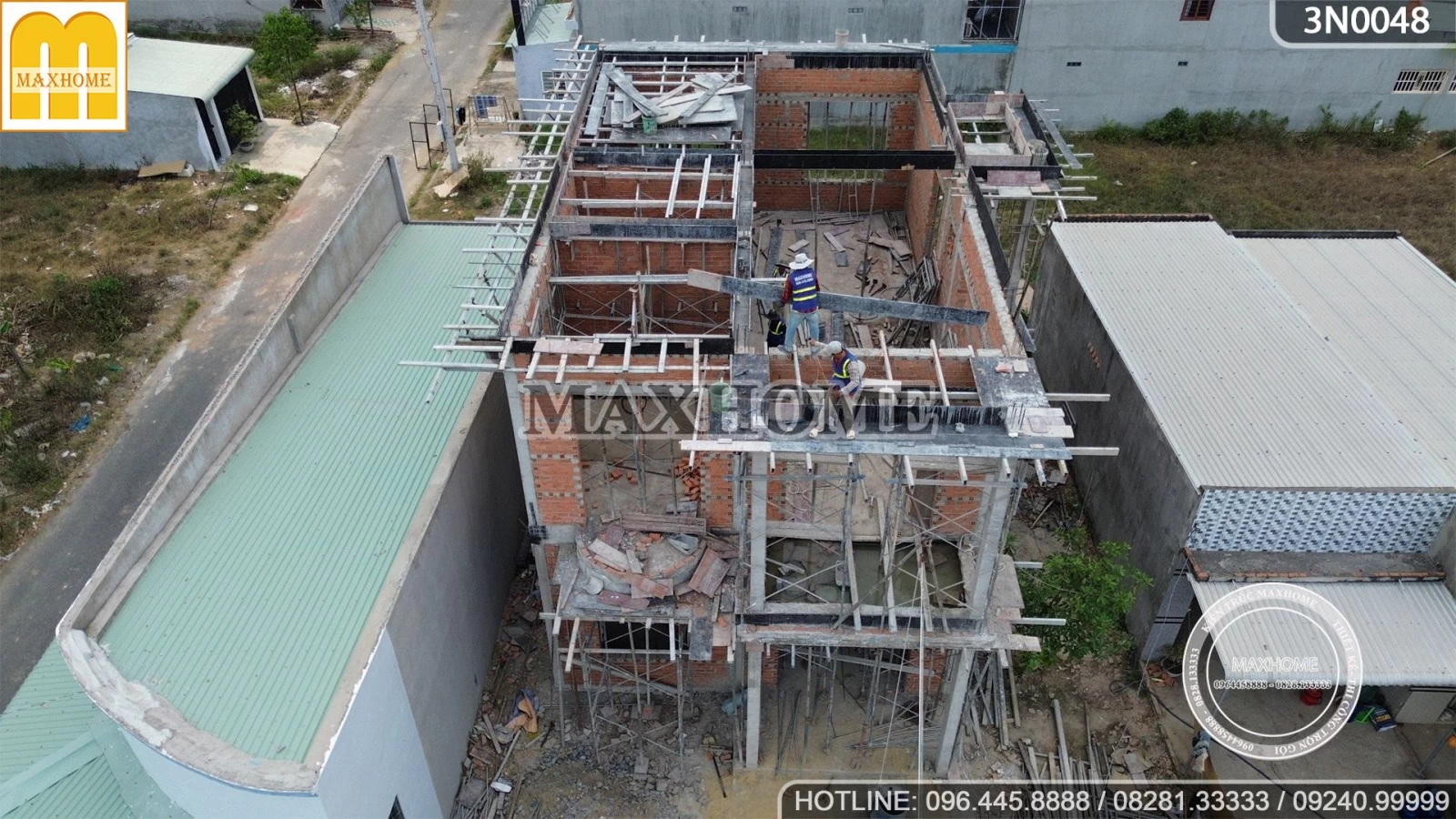 Thanh tra Maxhome kiểm tra tiến độ chất lượng công trình nhà 2 tầng mái Nhật | MH03215