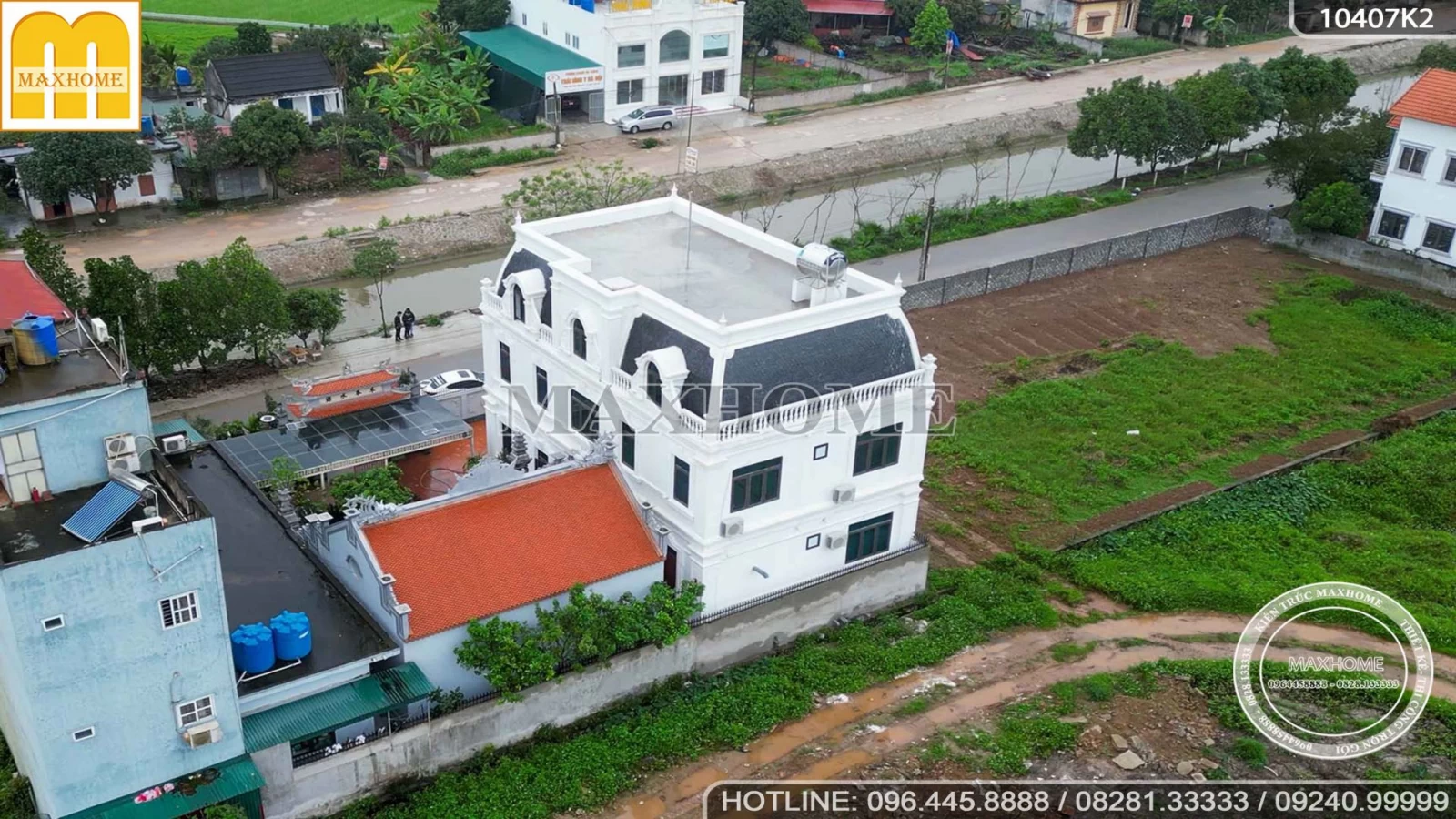 THỰC TẾ 4K Biệt thự tân cổ kết hợp nhà thờ QUÁ ĐỈNH Maxhome thi công trọn gói ở Thái Bình | MH02550