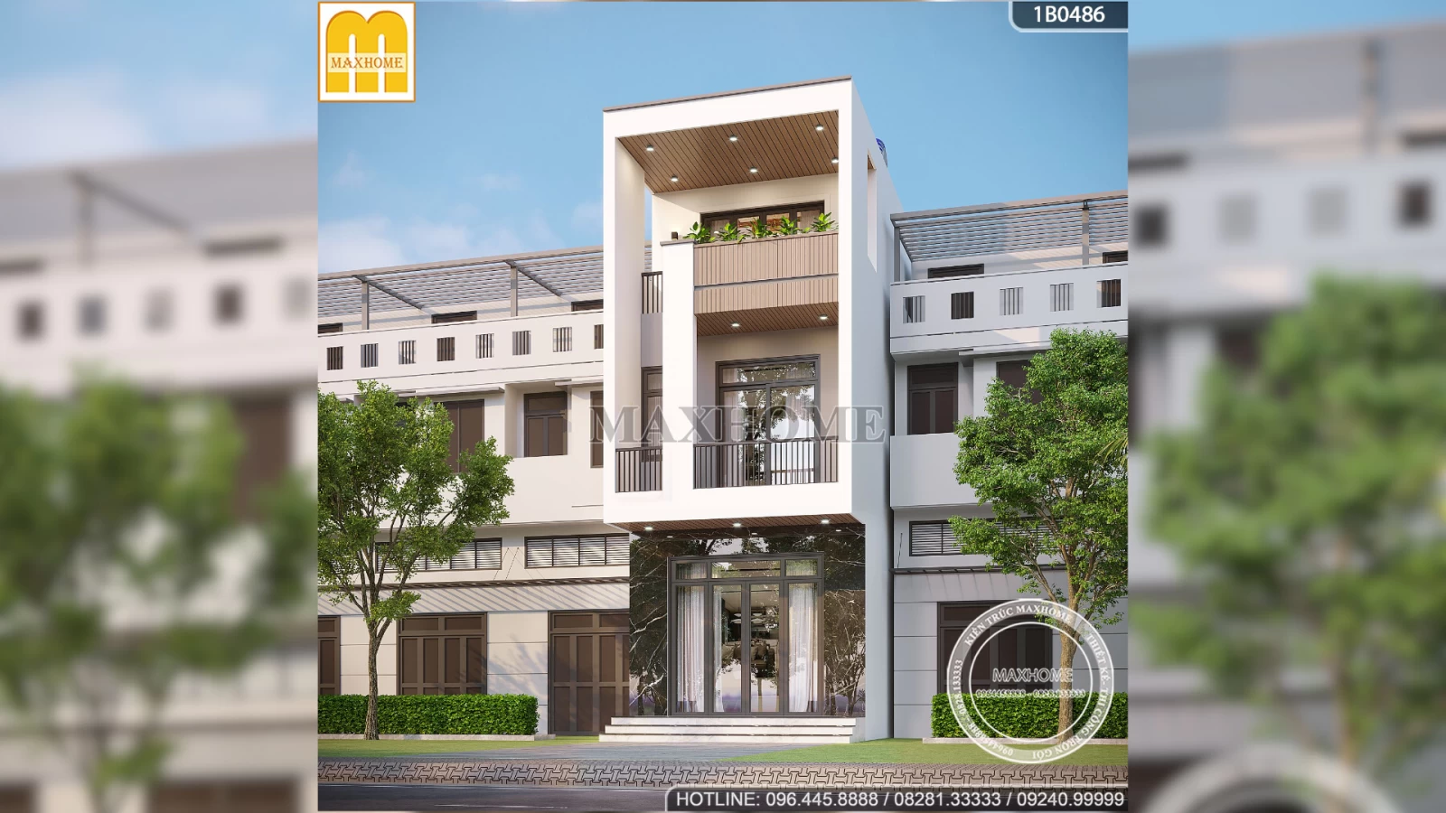 Bán thiết kế có sẵn nhà phố 3 tầng 4,5x19m đẹp hiện đại tối ưu công năng | MH03224