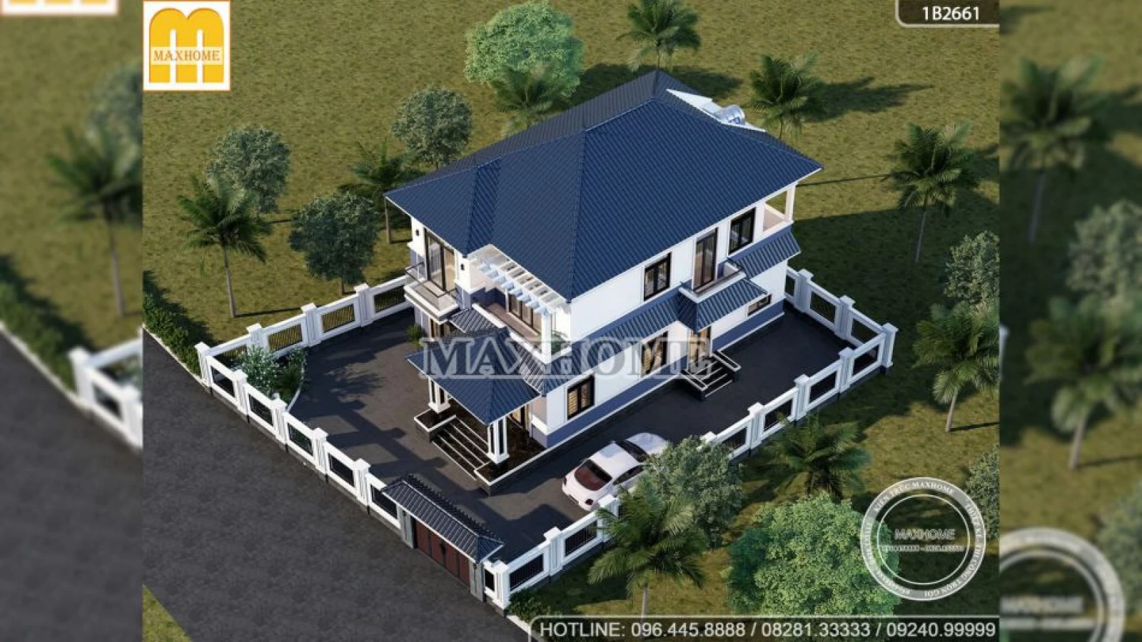 Bản vẽ nhà 2 tầng mái Nhật 2025 đẹp tiết kiệm chi phí tối đa | MH04751
