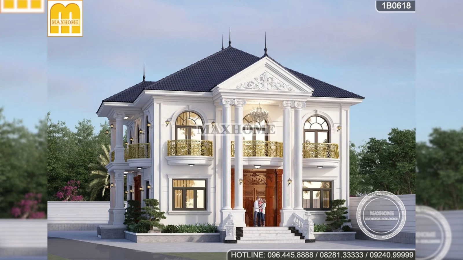 Biệt thự 2 tầng mái Nhật tân cổ điển nguy nga, sang trọng tại Thái Nguyên | MH04761