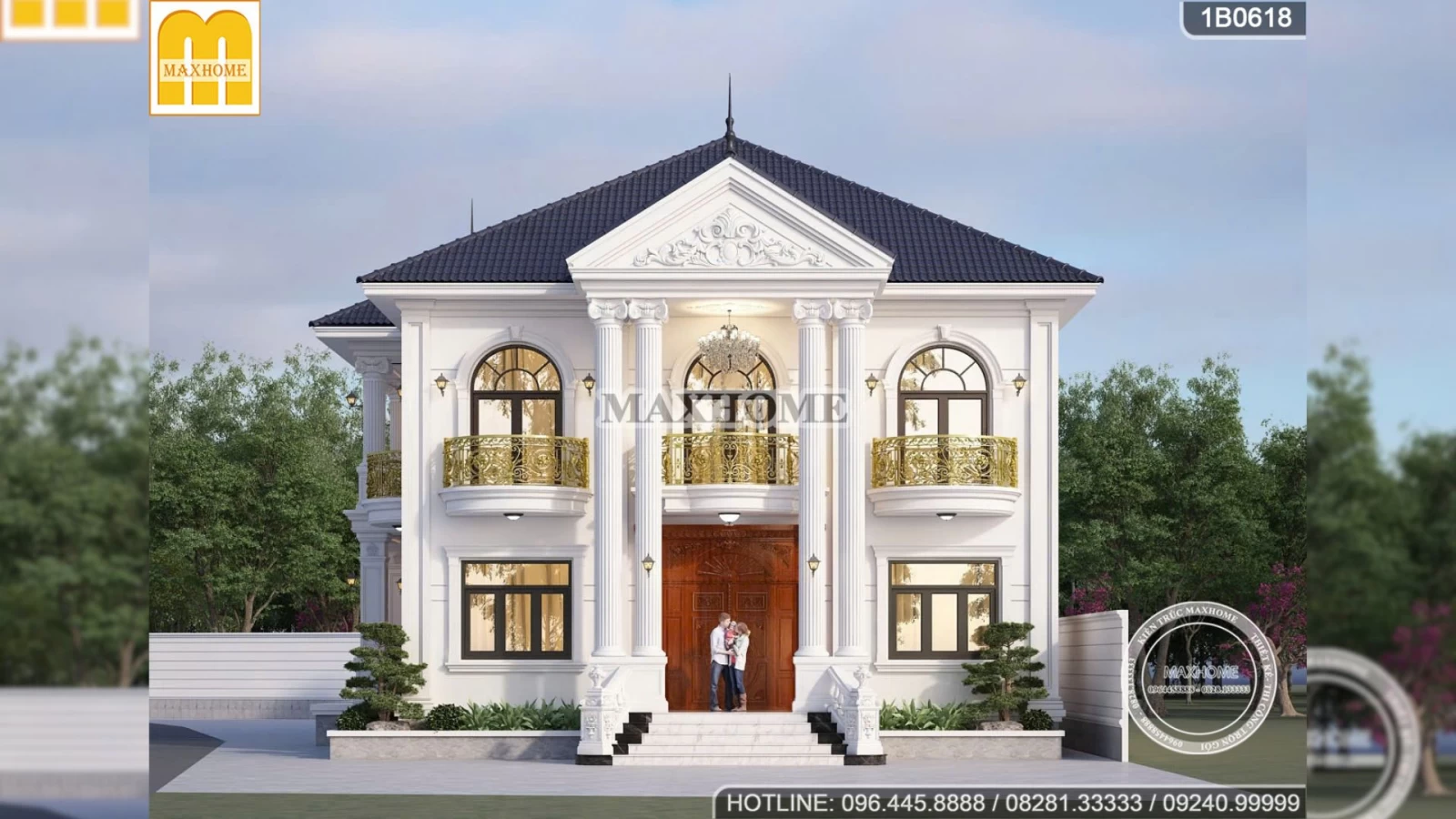 Biệt thự 2 tầng mái Nhật tân cổ điển nguy nga, sang trọng tại Thái Nguyên | MH04761