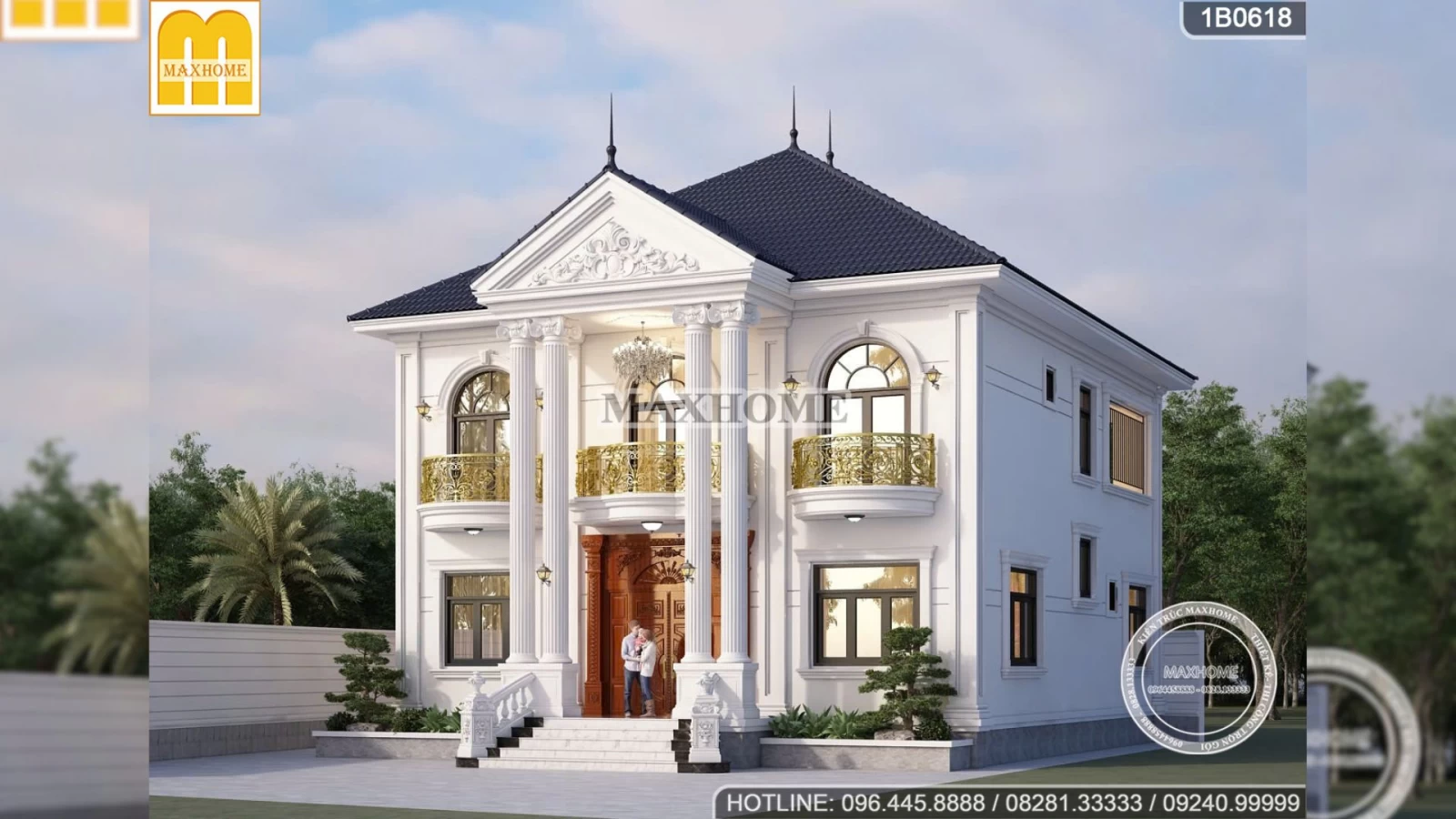 Biệt thự 2 tầng mái Nhật tân cổ điển nguy nga, sang trọng tại Thái Nguyên | MH04761