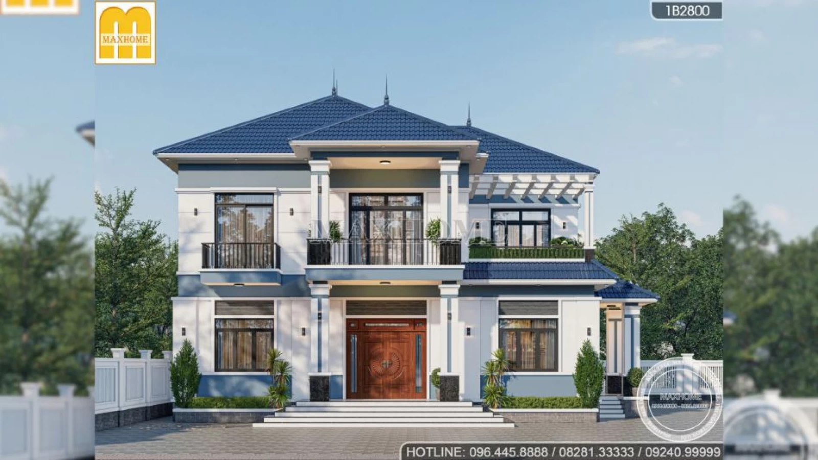 Biệt thự mái Nhật 2 tầng siêu đẹp với 5 phòng ngủ và phòng hát cực chill | MH04725