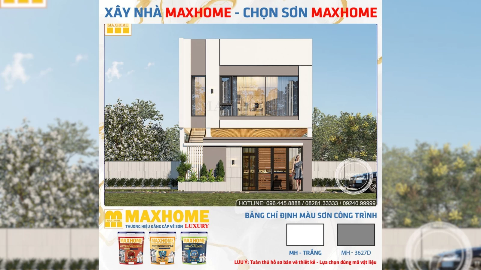 Biệt thự phố 2 tầng có cầu thang ngoài trời đẹp, ấn tượng 2025 | MH04688