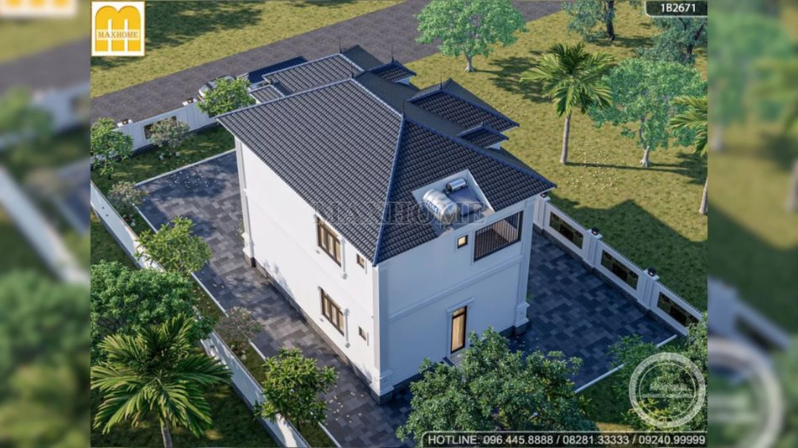 Biệt thự tân cổ điển 2 tầng mái Nhật đẹp sang trọng mê đắm mọi ánh nhìn | MH04803