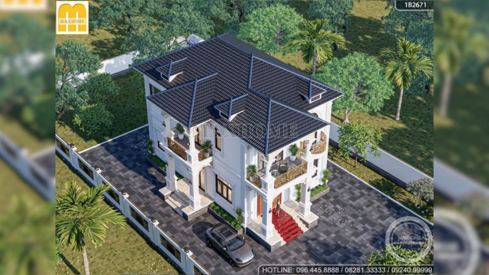 Biệt thự tân cổ điển 2 tầng mái Nhật đẹp sang trọng mê đắm mọi ánh nhìn | MH04803