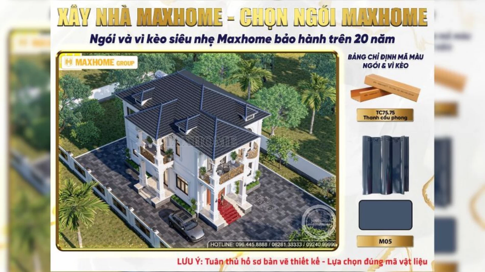 Biệt thự tân cổ điển 2 tầng mái Nhật đẹp sang trọng mê đắm mọi ánh nhìn | MH04803