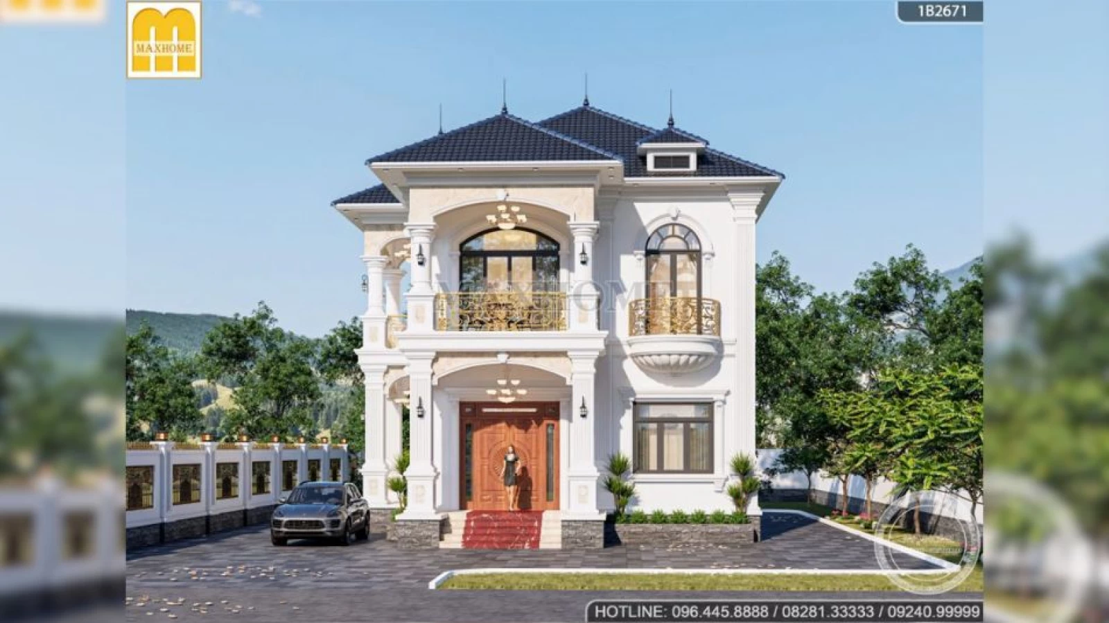 Biệt thự tân cổ điển 2 tầng mái Nhật đẹp sang trọng mê đắm mọi ánh nhìn | MH04803