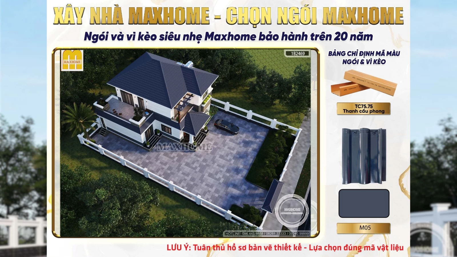 Chiêm ngưỡng vẻ đẹp sang trọng, thanh lịch của nhà 2 tầng mái Nhật 5 phòng ngủ | MH04765