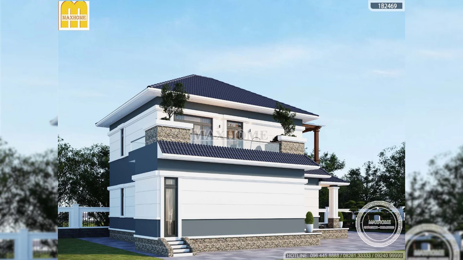 Chiêm ngưỡng vẻ đẹp sang trọng, thanh lịch của nhà 2 tầng mái Nhật 5 phòng ngủ | MH04765