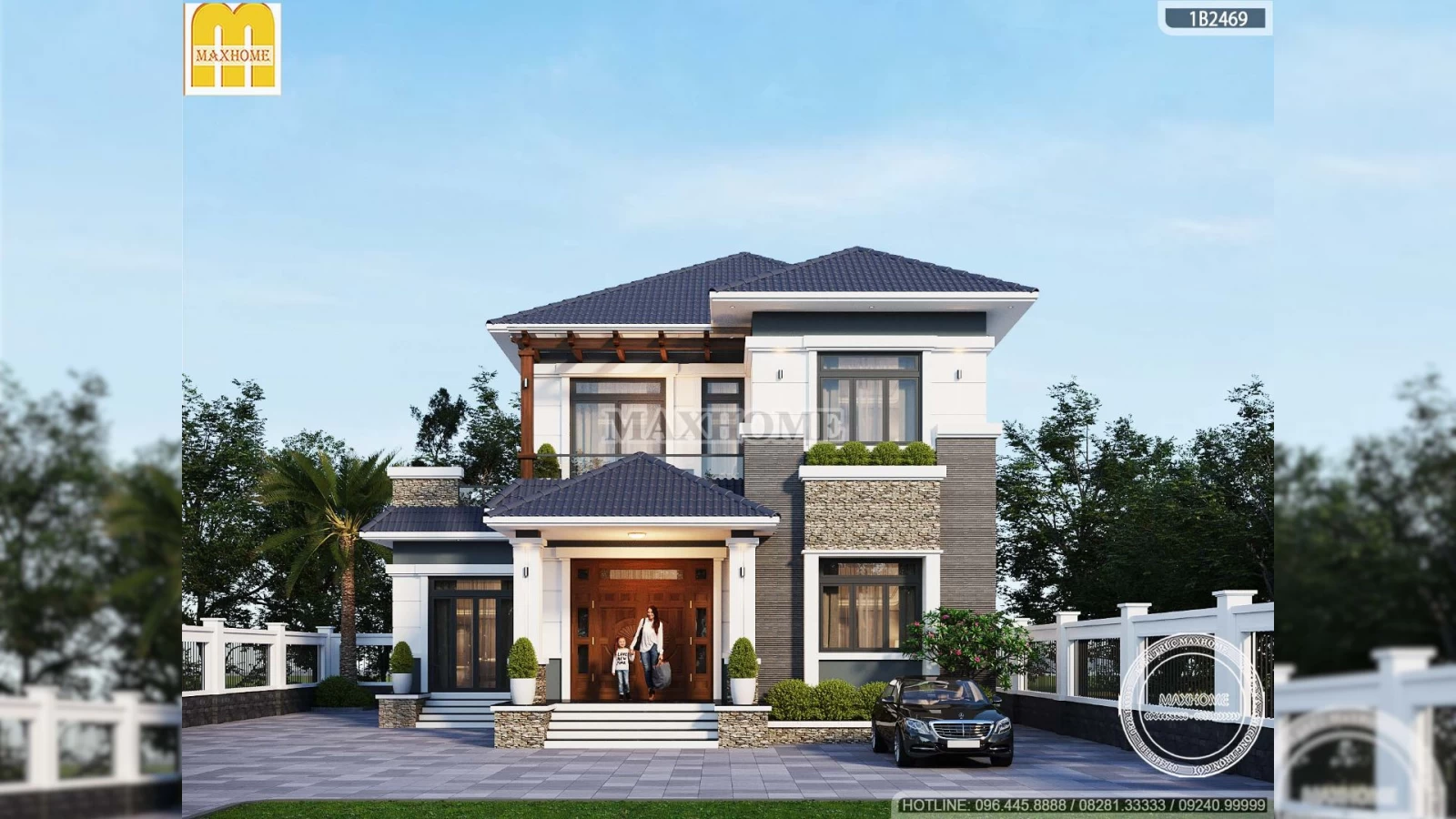 Chiêm ngưỡng vẻ đẹp sang trọng, thanh lịch của nhà 2 tầng mái Nhật 5 phòng ngủ | MH04765