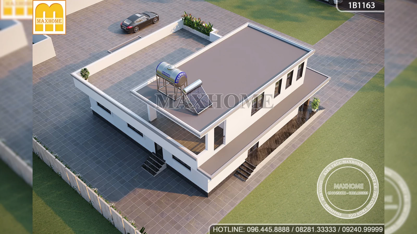 Đột phá thiết kế nhà vườn mái bằng có tum nhỏ – tiện nghi và phong cách | MH03740
