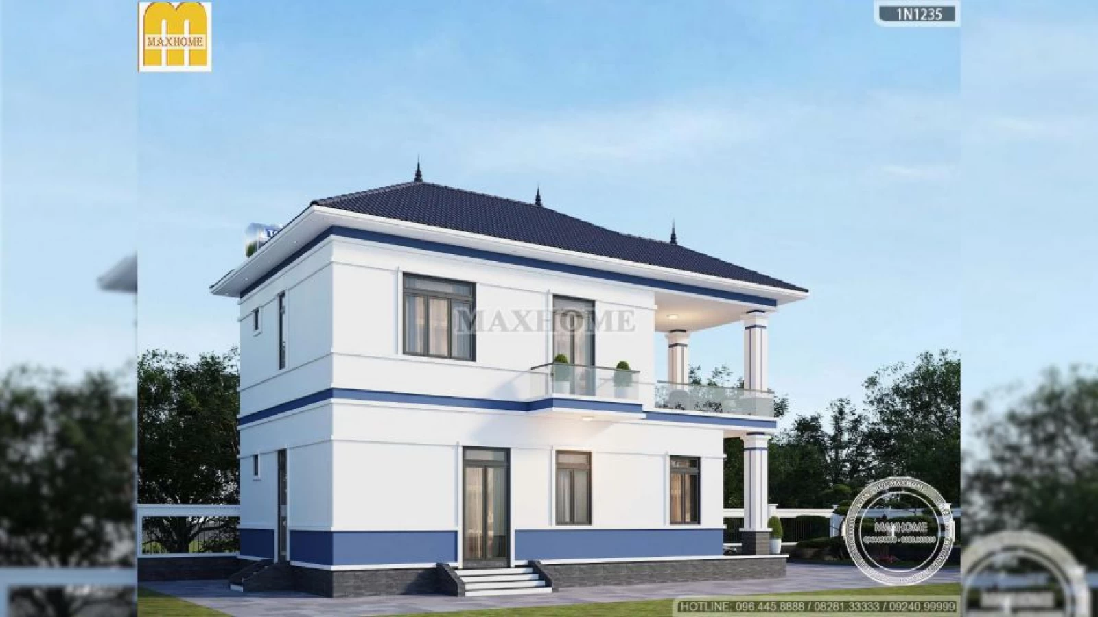 Giải pháp thiết kế nhà ở 2 tầng 5 phòng ngủ cho gia đình nhiều thế hệ | MH04776