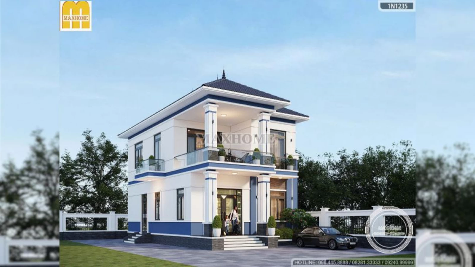 Giải pháp thiết kế nhà ở 2 tầng 5 phòng ngủ cho gia đình nhiều thế hệ | MH04776