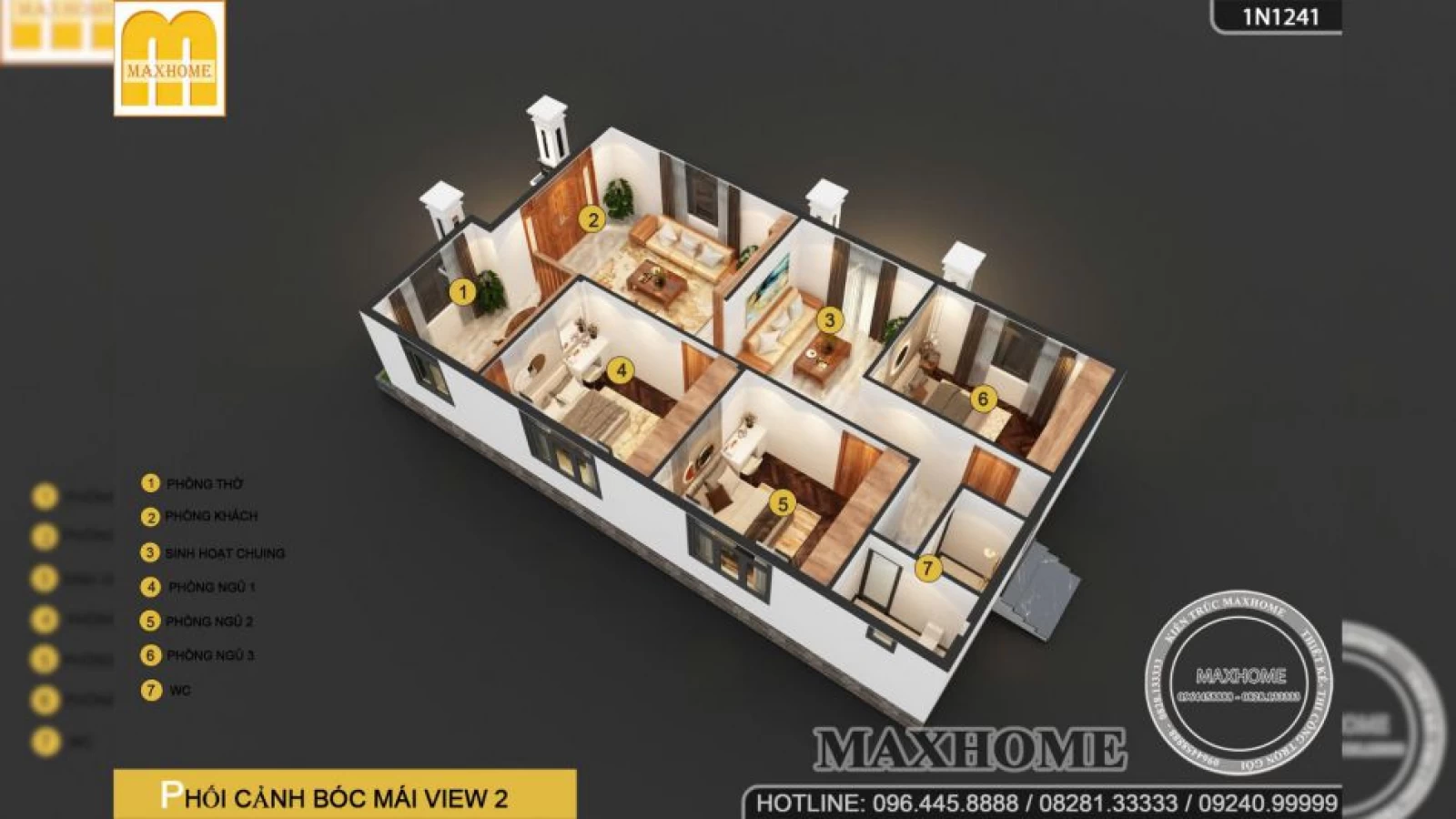 Khám phá mẫu nhà cấp 4 không có bếp mà vẫn đầy đủ tiện nghi cho cả gia đình | MH04775