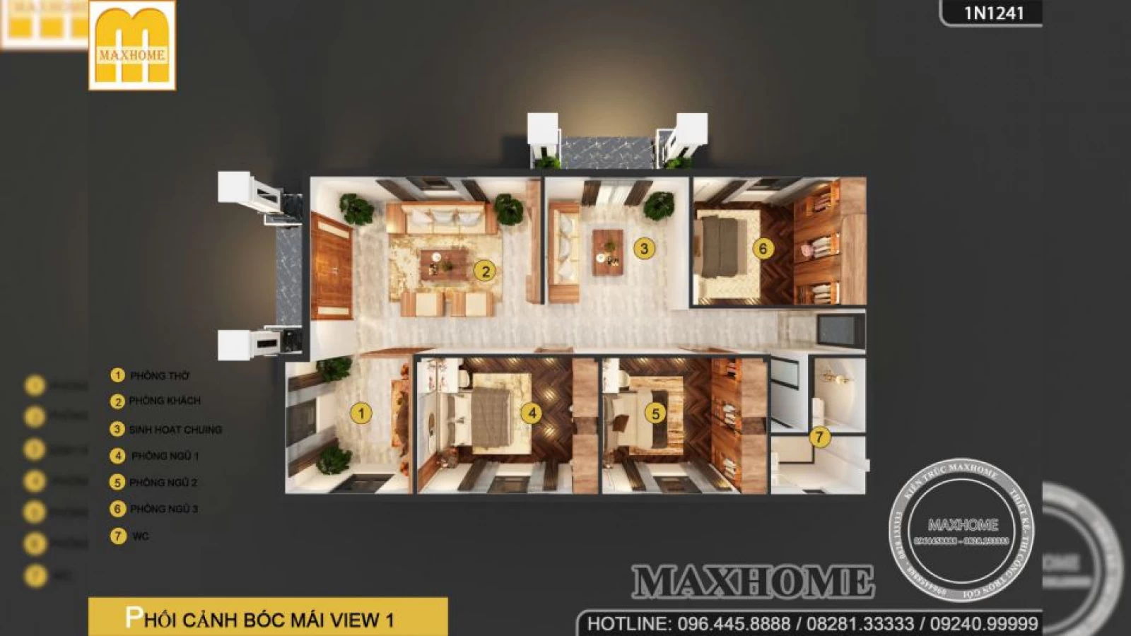 Khám phá mẫu nhà cấp 4 không có bếp mà vẫn đầy đủ tiện nghi cho cả gia đình | MH04775