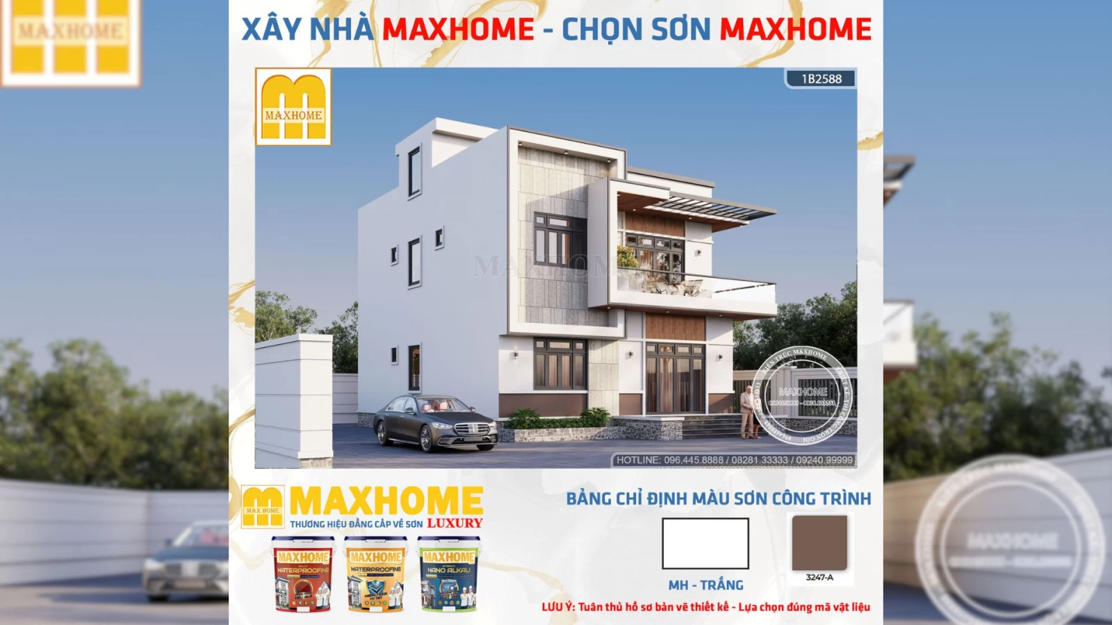 Lưu ngay thiết kế nhà 2 tầng hiện đại, đẹp, tiện nghi giá rẻ | MH04737