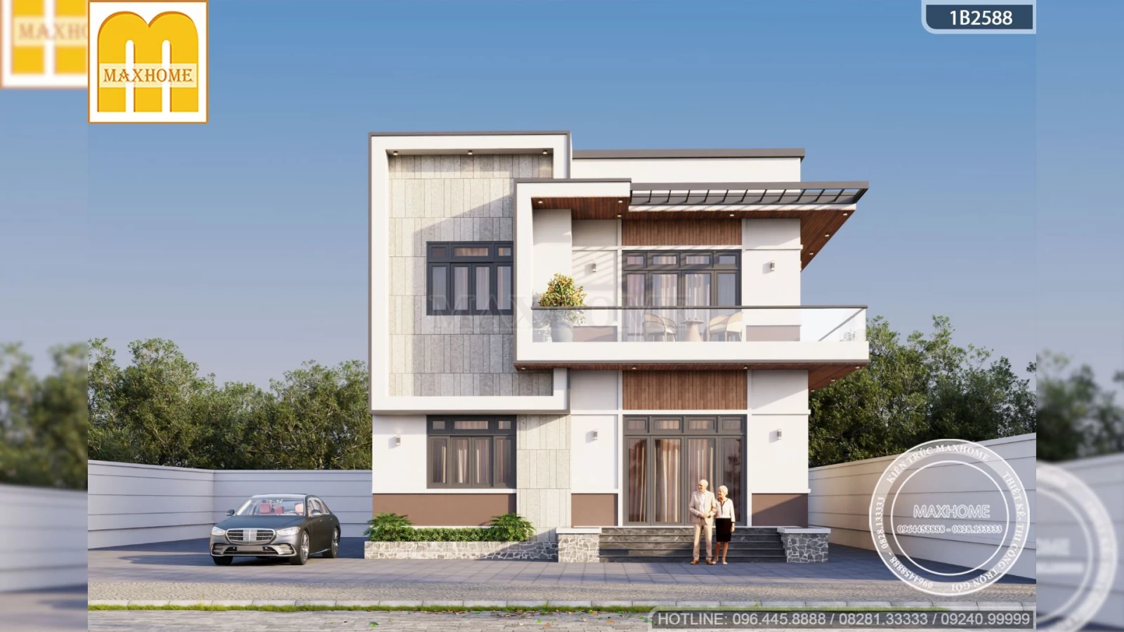 Lưu ngay thiết kế nhà 2 tầng hiện đại, đẹp, tiện nghi giá rẻ | MH04737