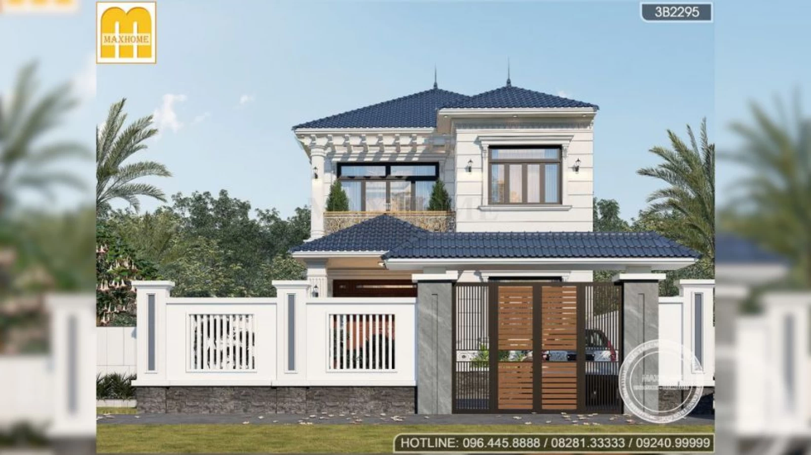 Mẫu nhà 2 tầng 4 phòng ngủ mái Nhật ĐẸP LỊM TIM ai nhìn cũng mê | MH04874