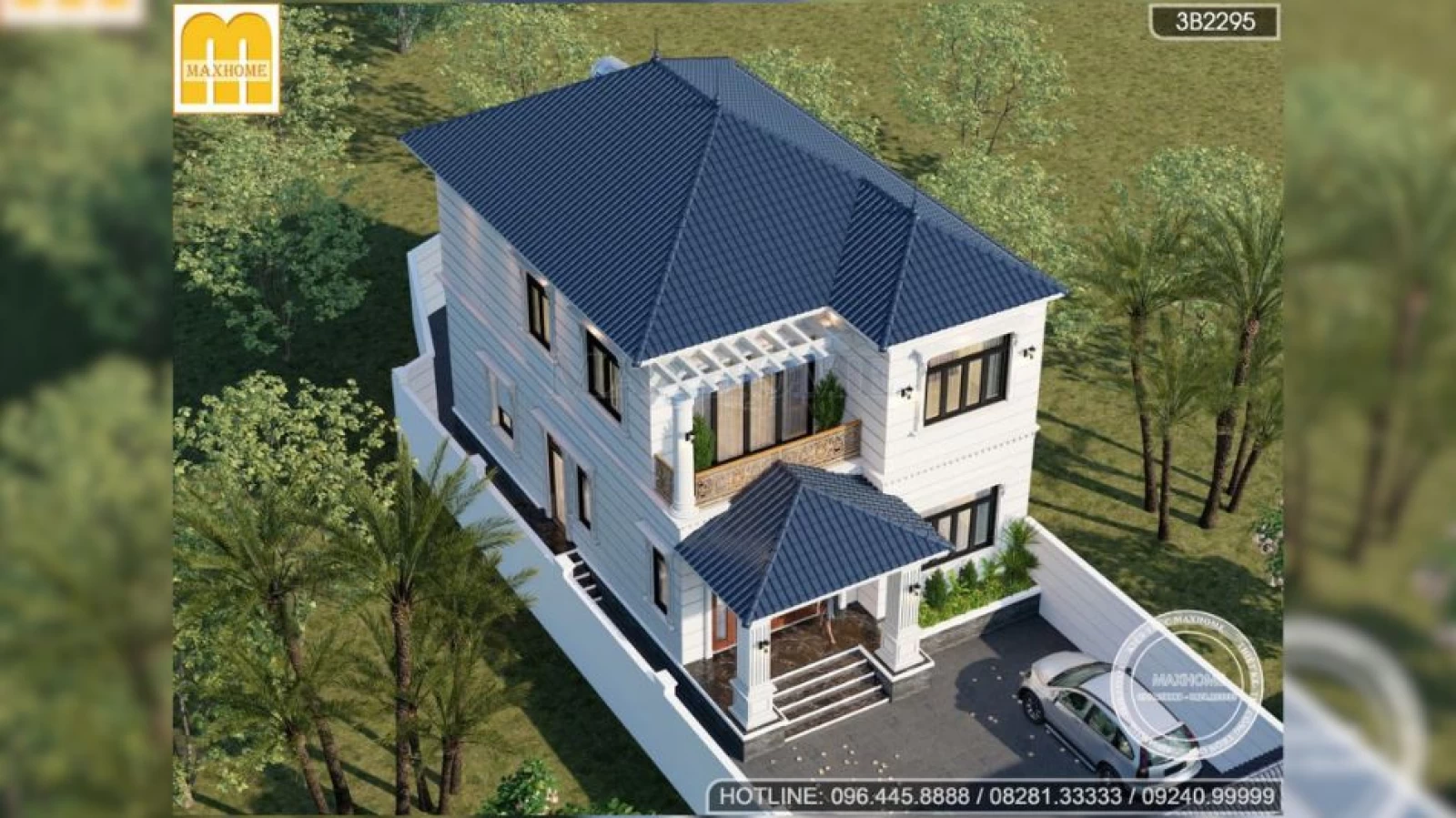 Mẫu nhà 2 tầng 4 phòng ngủ mái Nhật ĐẸP LỊM TIM ai nhìn cũng mê | MH04874