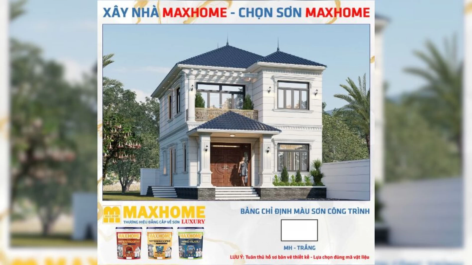 Mẫu nhà 2 tầng 4 phòng ngủ mái Nhật ĐẸP LỊM TIM ai nhìn cũng mê | MH04874