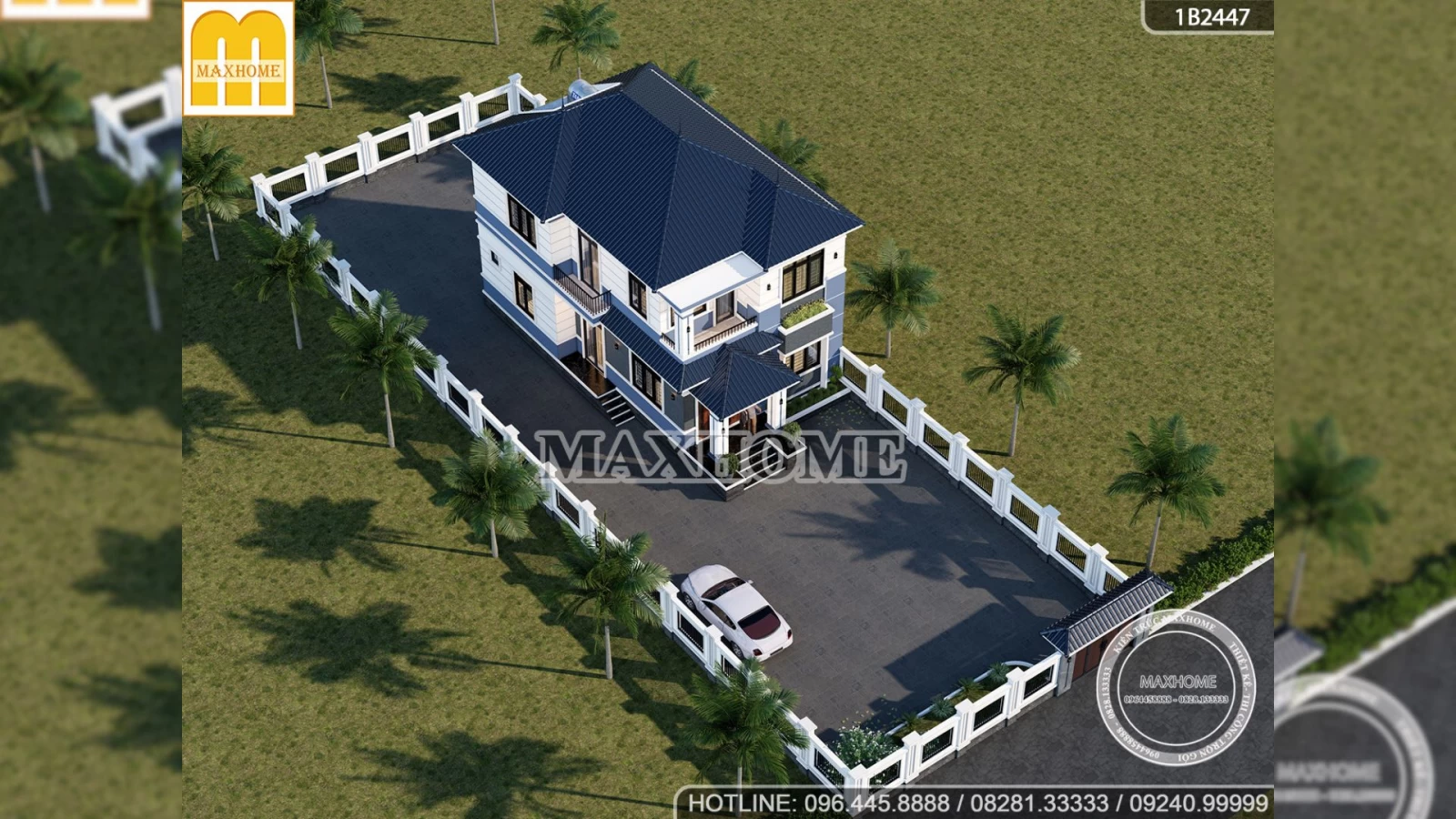 Mẫu nhà 2 tầng mái Nhật hiện đại đẹp, tối giản mà sang | MH04764