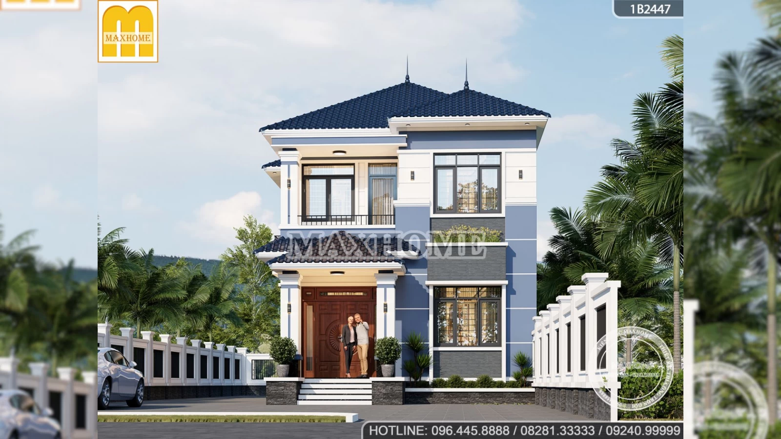 Mẫu nhà 2 tầng mái Nhật hiện đại đẹp, tối giản mà sang | MH04764
